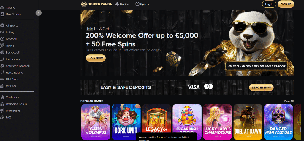 Golden panda - VPN friendly casinos